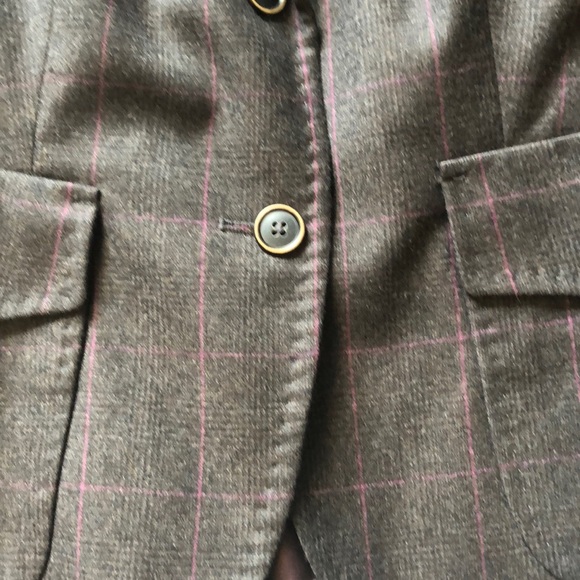 Banana Republic Wool Blazer Sz. 4 Brow Pink Lined - Picture 4 of 8